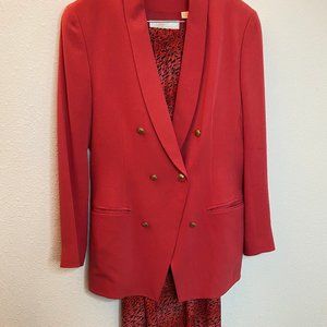 2-Piece Skirt Set Outfit Coral Black Size 10